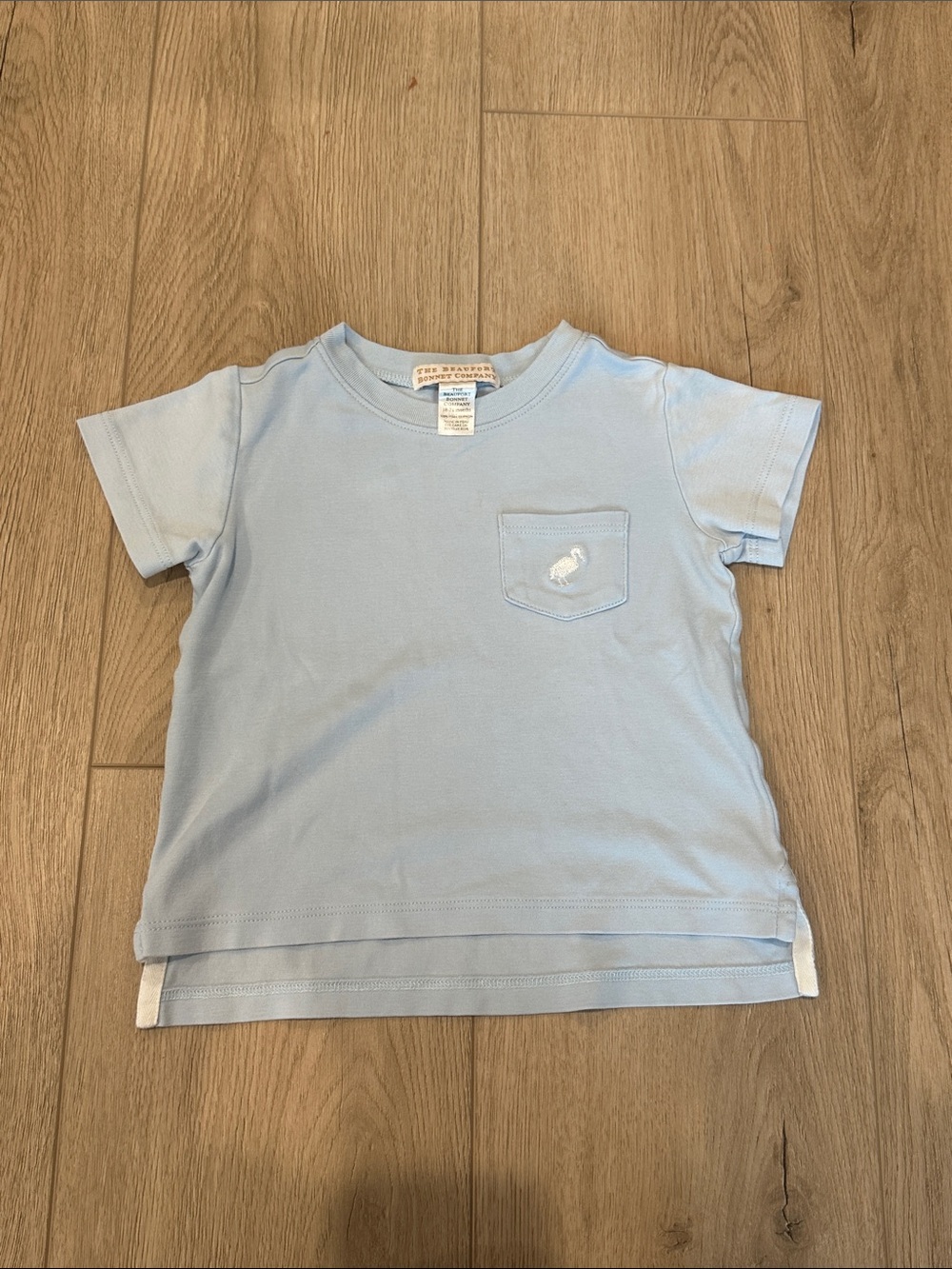 The Beaufort Bonnet Company Baby Blue Short Sleeve Pocket Tee